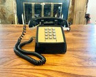 Western Electric Itt 2500 Black Tan Telephone Works Touch Tone Desk Phone