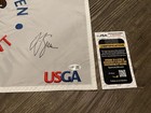 Jj Spaun Signed 2025 Us Open Golf Flag 125th Oakmont Pga Tour Jsa