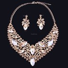 Fashion Women Pendant Crystal Choker Chunky Statement Chain Bib Necklace Jewelry