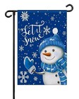 Blue Snowman Christmas Garden Flag Double Sided  12    18 Inches Snowmanzse2896