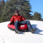 Heavy-duty Commercial Snow Tube Hard Plastic Bottom Inflatable Adult Sled