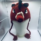 Razorback Head Wool Red  Hat Boggin  Youth Med Knitted New