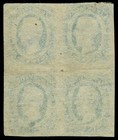 Confederate States  12  10   Davis Block Of 4  Blue F-vf Overall      Creasing