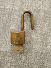 Vintage Wb 620 Brass Heavy Duty Padlock With 1 Key  Wilson Bohannan  