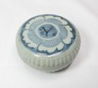B0201  Chinese Old Blue-and-white Porcelain Ware Gosu Covered Bowl With Box