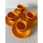 Emsa Egg Cup Holder Set Of 4 Vintage Kitchen Decor Orange Floral West Germany