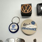 Vintage Volkswagen Vw Keys Pins Dealer Badge Rabbit Jetta Keychain Lot 16 Pc