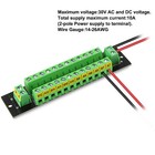 2 Units Power Distributor 10a 2 Inputs 2 12 Outputs Distribution Module Dc Ac