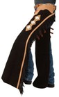 Western Cutting Show Chaps - Black Or Brown Suede Leather - S m l xl