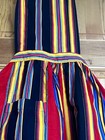 1950-60 s Vintage Homemade Bib Apron Bold Festive Cotton- 1 Pocket