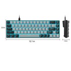 60  Mechanical Gaming Keyboard  Led Backlit  68 Keys  Blue Switch  Wired 