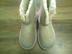Bearpaw Libby Neverwet Suede faux Fur Ankle Boots Women s 8 M - Fog Grey