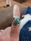 Vintage Sterling Silver Turquoise Ring Southwestern Artisan Made Sz 6 Navajo 