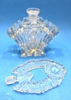 Huge Faceted Glass Perfume Bottle 10 5  Art Deco Czechoslovakia One Only