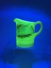 Antique 1904 Worlds Fair Custard Glass Creamer Uranium Handpainted Vgc St Louis
