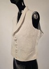 Antique   civil War Era Linen Waistcoat Vest W 5 Button Front