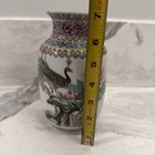 Antique Chinese Famille Rose Porcelain Vase Hand Painted Red Wax Export Stamp