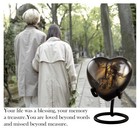 Gone Hunting Deer Heart Keepsake Urn With Sunrays     Keepsake  Black
