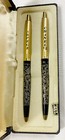Vintage Arpege Chanel No 5 14k Gold Filigree  Perfumed Writing Pens W hard Case