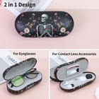 2 In 1 Contact Lens Case And Eyeglasses Case For Women Men Kids  Double Sided   