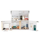 Wooden Farmstyle Dollhouse 1 12 Scale Miniature Doll House With Rooms Furniture