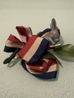 Vintage Patriotic Donkey Elephant Musicians Red White Blue Ribbon Corsages Nice