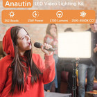 Led Video Light Kit With Tripod  Dimmable 15w Studio Lighting For Content Creati