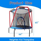 66   Kids Trampoline Toddler In-outdoor W  Heighten Net No-gap Design For Kids