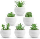 6 Pack Fake Plants Small Realistic Succulents Plants Artificial For Home Room   
