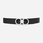 Ferragamo Silver Finish Buckle Reversible And Adjustable Gancini Belt 120 Cm