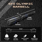 4ft Sports Strength Training Bar 500 Lbs Weightlifting Barbell Bar For Home Gym