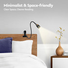 Minimalist Reading Light For Bed Headboard Dimmable Book Light Clip On Lamp With