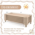Babyjoy Pack Of 6 Kids Stackable Naptime Cot 52  L X 23  W Daycare Rest Mat
