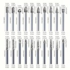 20pcs Tungsten Carbide Rotary Drill Bits 1 8  Shank Burr Die Grinder Carving Set