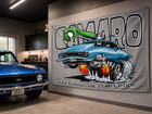 Rat Fink Camaro Chevy Car Flags Banner 3x5 Ft Man Cave Garage Artwork