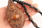 Chinese Old Boxwood Blessing Buddha Statue Figure Collectable Hand Piece Netsuke