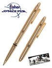 Fisher Space Pen  400gcl   Lacquered Brass - Gold Bullet Pen With Clip 