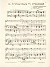 I m Drifting Back To Dreamland 1922 The Benson Orchestra  Antique Sheet Music 2d
