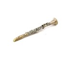 Vintage Signed 800 Carved Clarinet Musical Instrument Display Figure Miniature