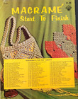 Vtg 1970s Macrame Start To Finish 25 Projects Necklace Purse Plant Hangers  h193