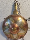Rare Antique Moroccan Late 19th Century Brass  And Copper Gun Powder Flask