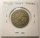 Vintage Brass Token Coin W parking  ford Model T  Other Side W eagle   20 Stars