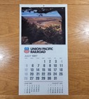 Union Pacific Wall Calendar 1987 Railroad Train Pictures Large 12 5  X 23  Inch