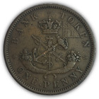 1857 Bank Of Upper Canada One Penny Token Very Fine Vf Coin  28492