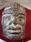 Ancient Olmec Warrior Effigy Ceramic Head