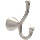 Double Towel Hook Brushed Nickel Bathroom Wall Mount Zinc Robe Bath Hardware Dn