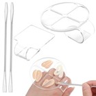 2 Pcs Handheld Acrylic Makeup Palette - Clear Foundation Mixing Nail Art