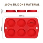 Silicone Muffin Top Pan 3 Pack silicone Egg Molds For Breakfast Large  Red