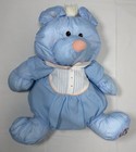 Vintage Puffalump Blue Bear Fisher Price Plush Toy 1986 Romper