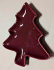 Chantal Baker Stoneware Dish Christmas Tree Ramekin Mold 5    Red